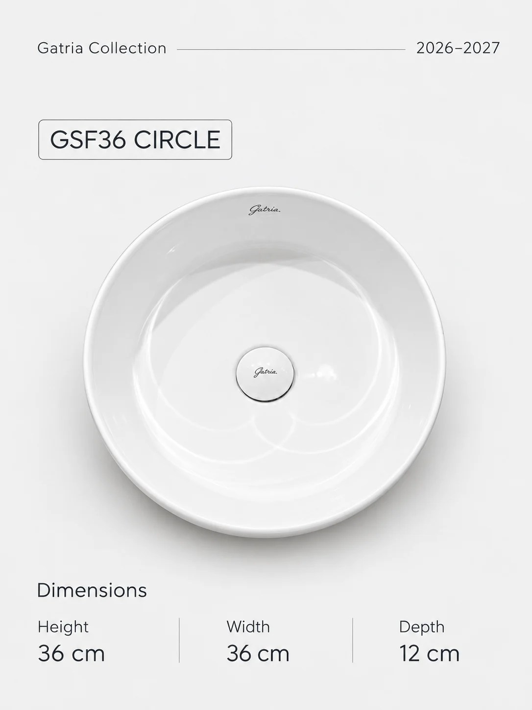 روشویی روصفحهای GSF36 گرد