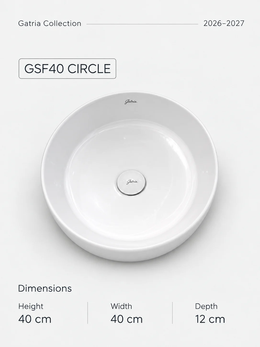 روشویی روصفحهای GSF40 گرد